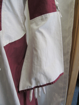 Preview: Ladies Medieval Dress Nature/Burgundy